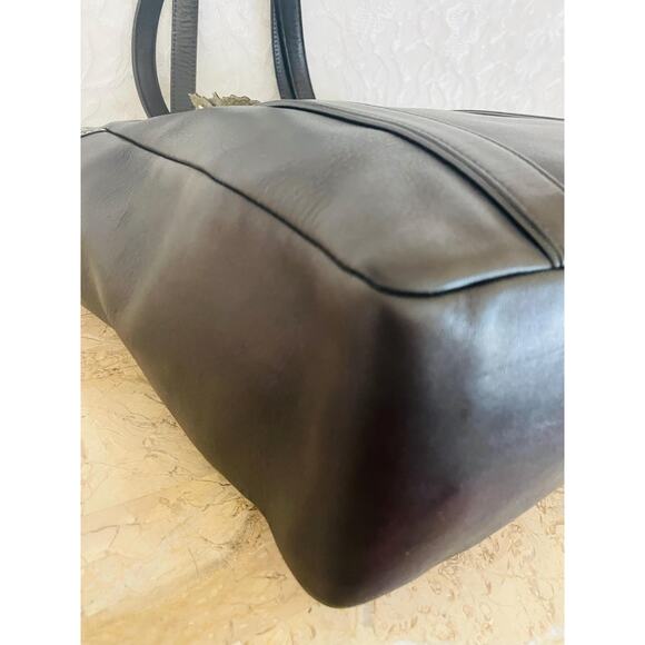 Coach Gallery medium tote black shoulder leather bag 8E92 - Picture 7 of 10